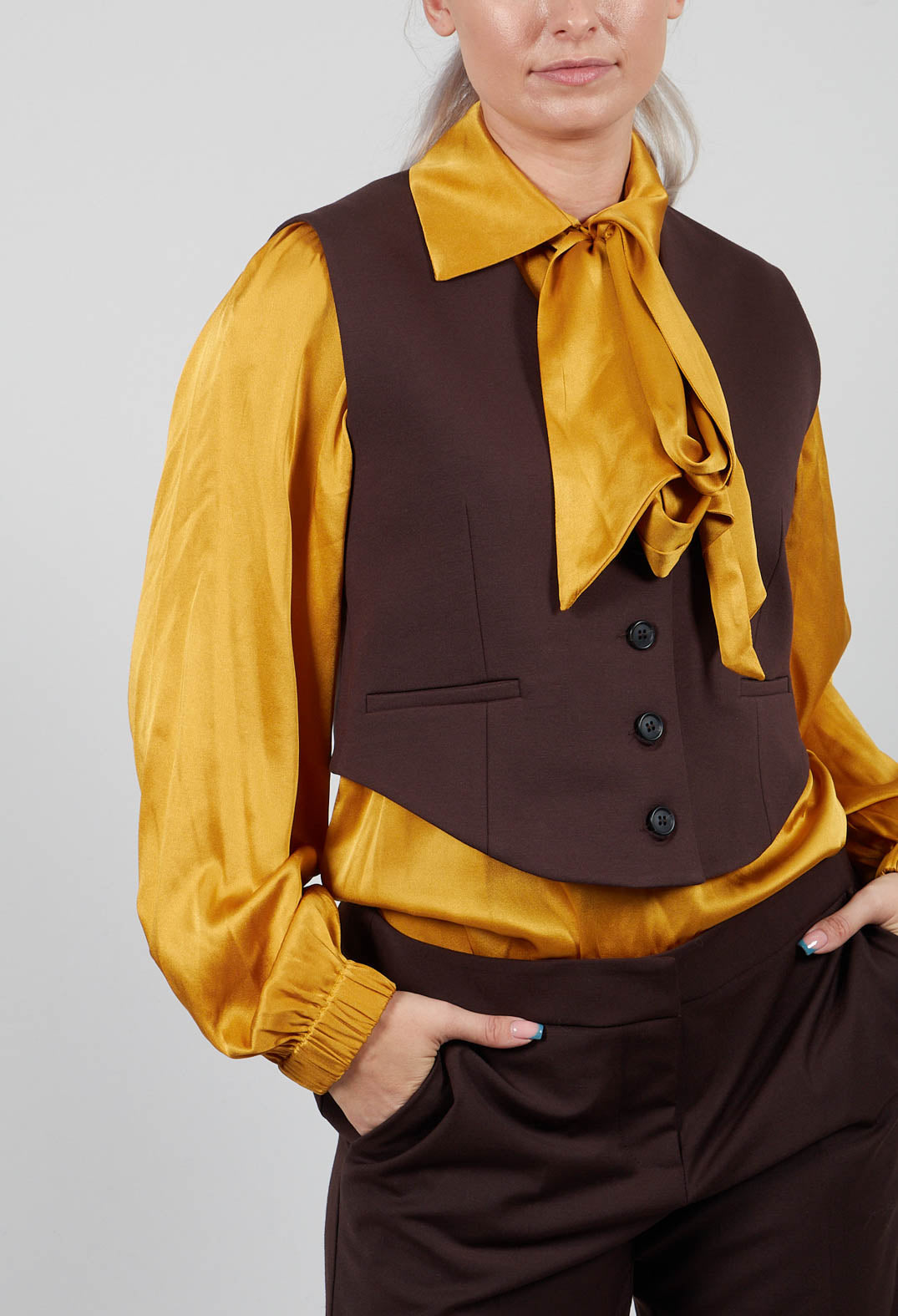 Cropped Waistcoat in Java