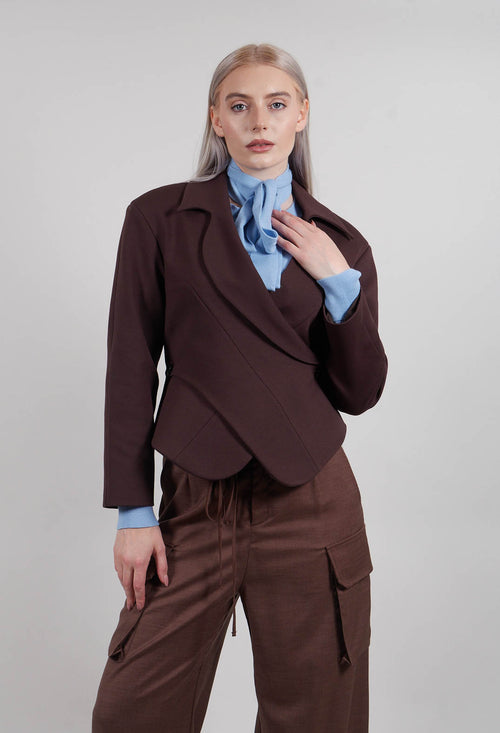 Jacket with Wrap Over Front in Java
