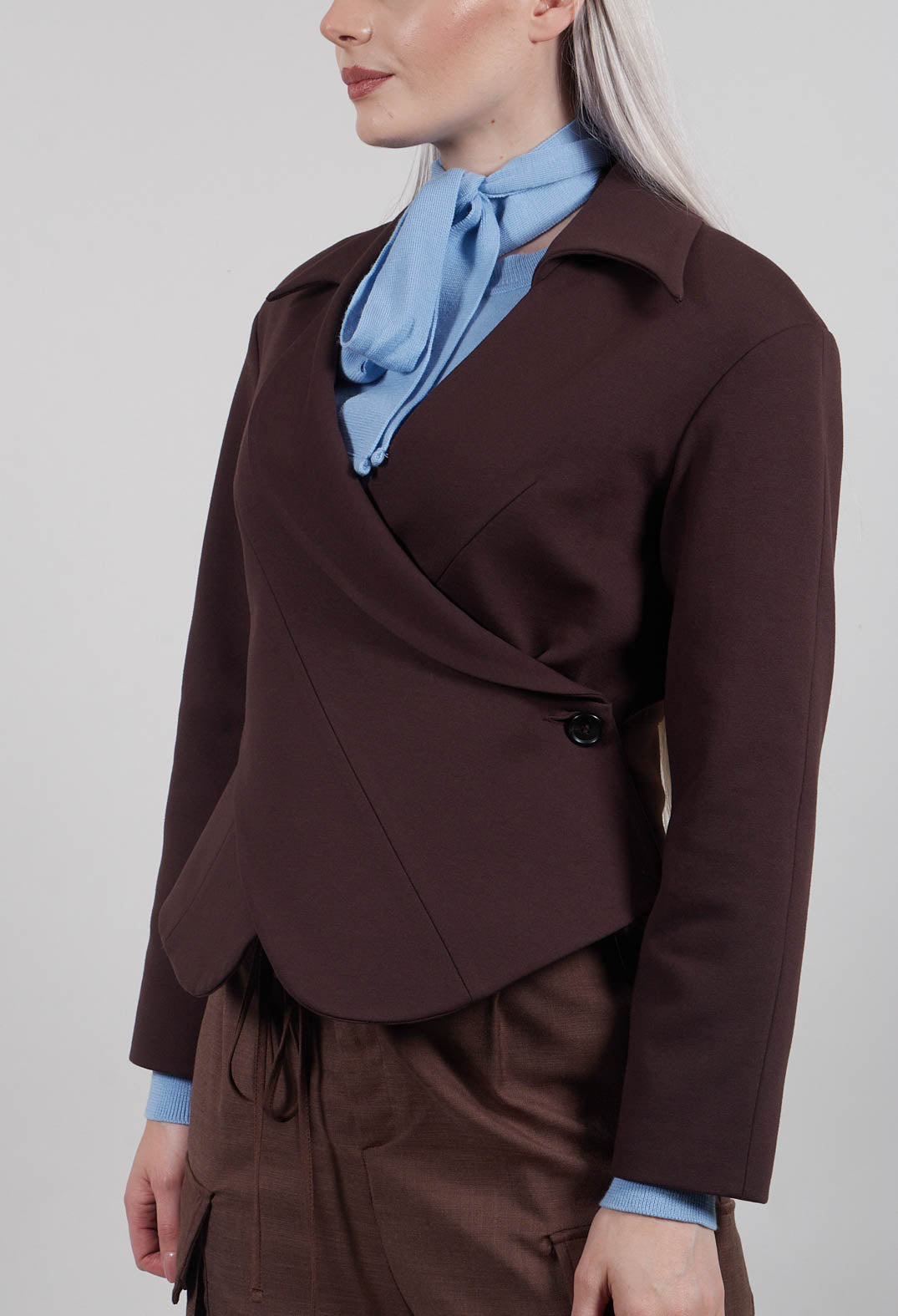 Jacket with Wrap Over Front in Java