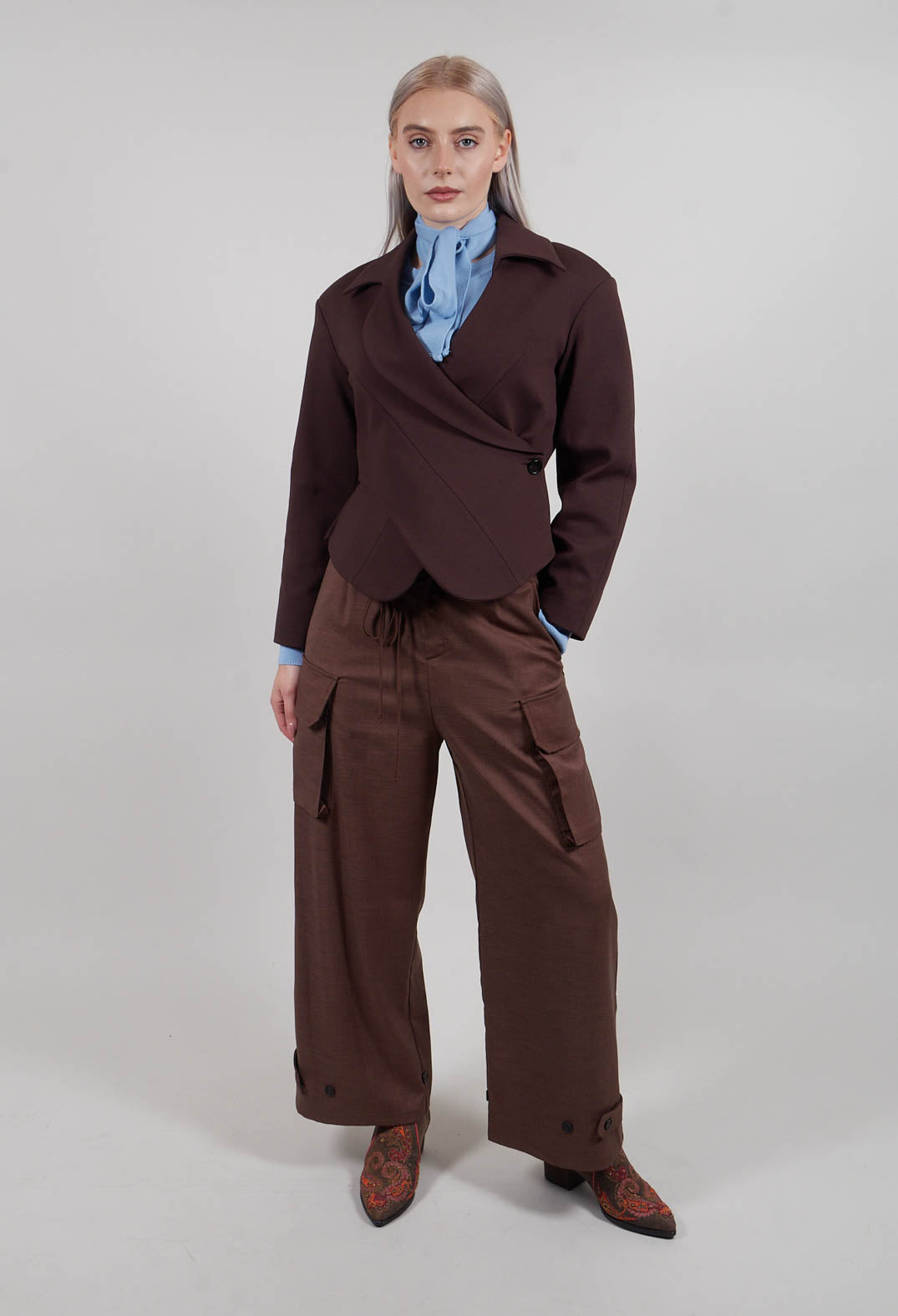 Jacket with Wrap Over Front in Java