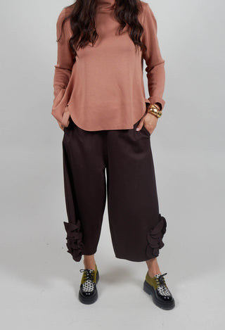 Cropped Trousers with Embellishment Detail in Java