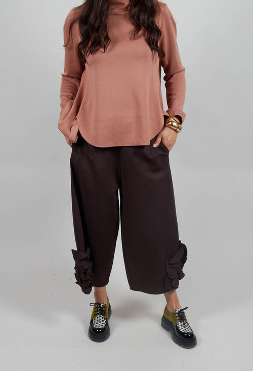 Cropped Trousers with Embellishment Detail in Java