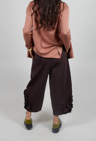 Cropped Trousers with Embellishment Detail in Java