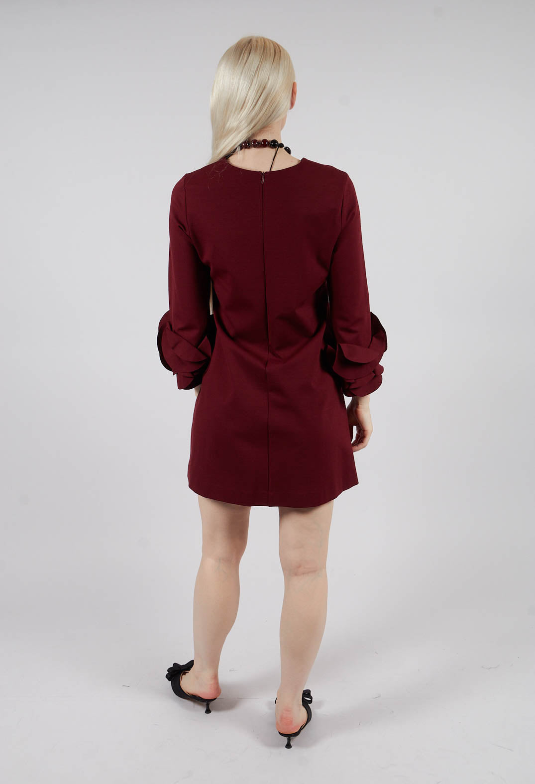 Tunic Dress with Embellished Sleeves in Rumba