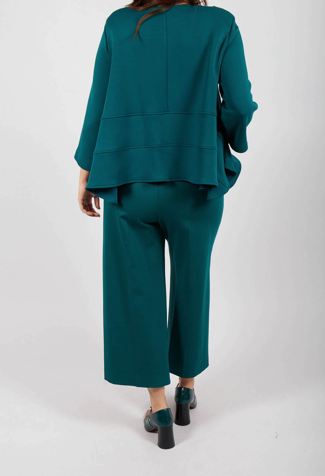 Jersey Wide Leg Trousers in Ottanio