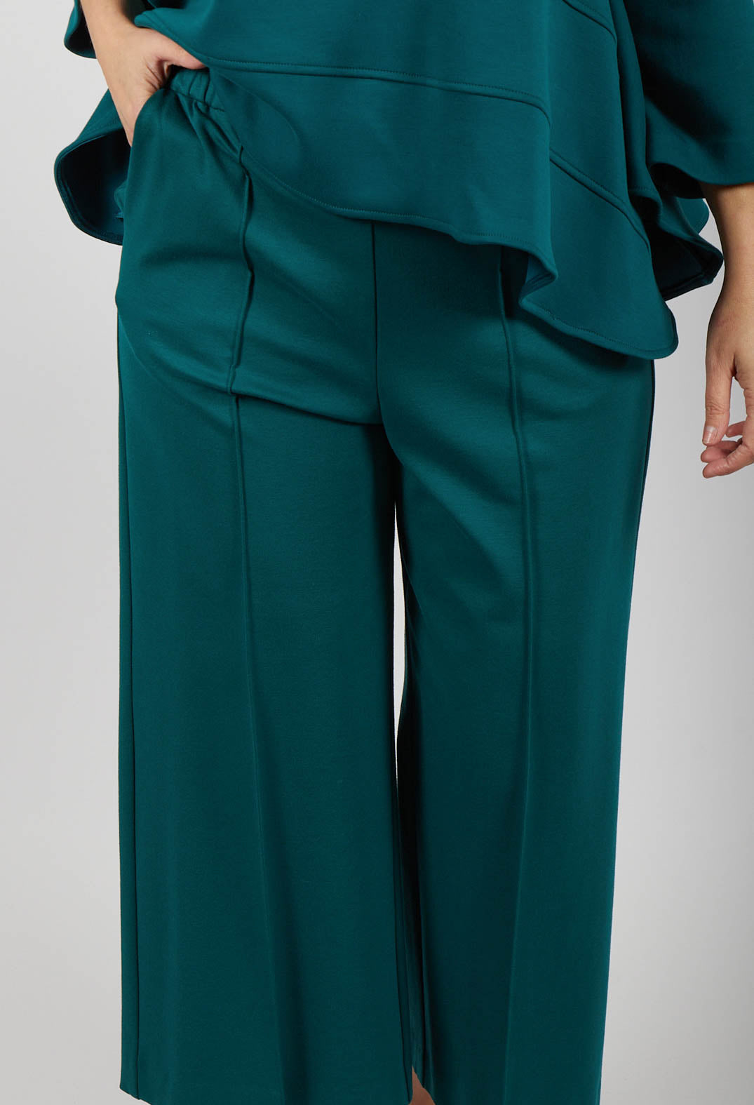 Jersey Wide Leg Trousers in Ottanio
