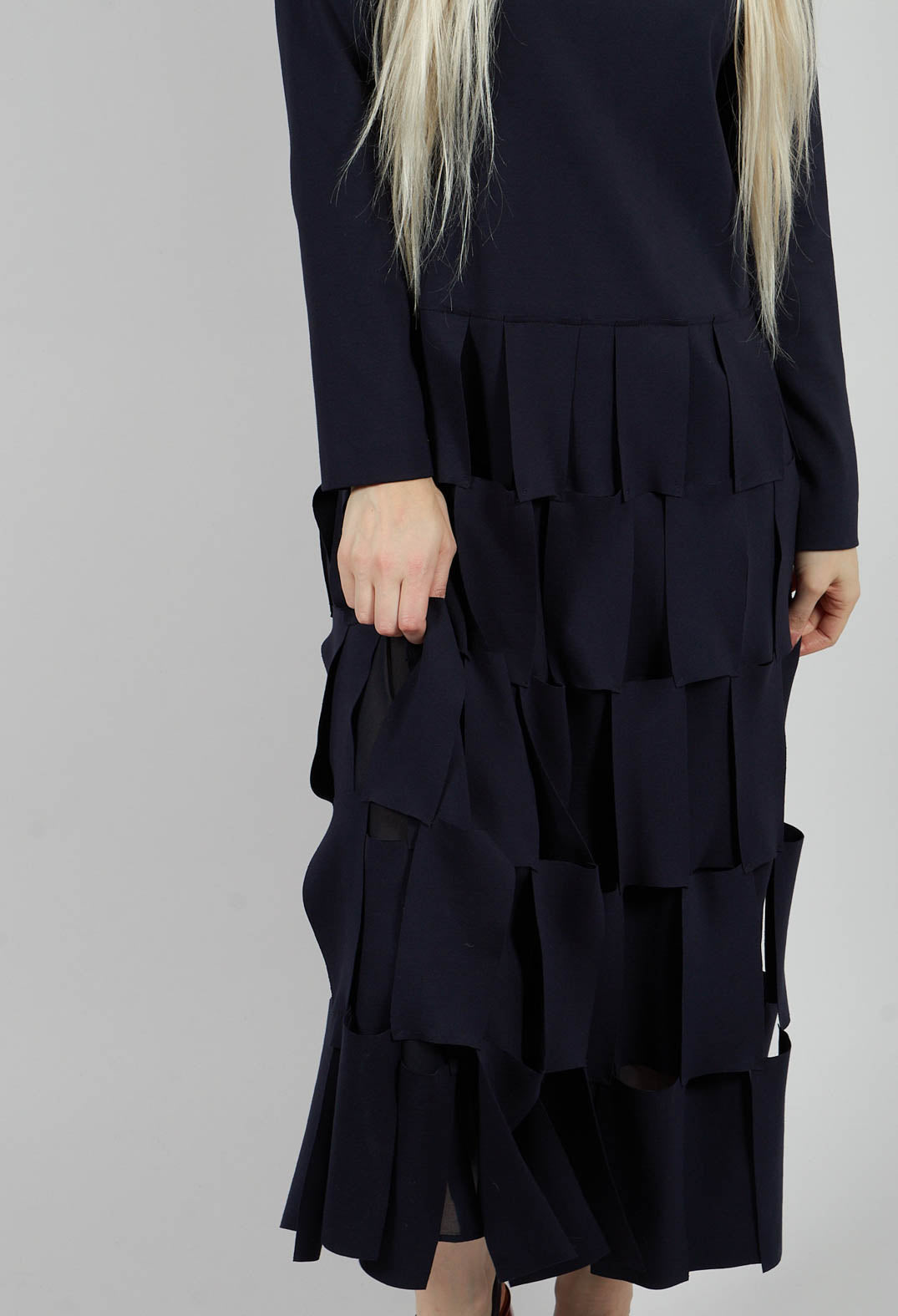 Jersey Dress with Cut Out Feature Hem