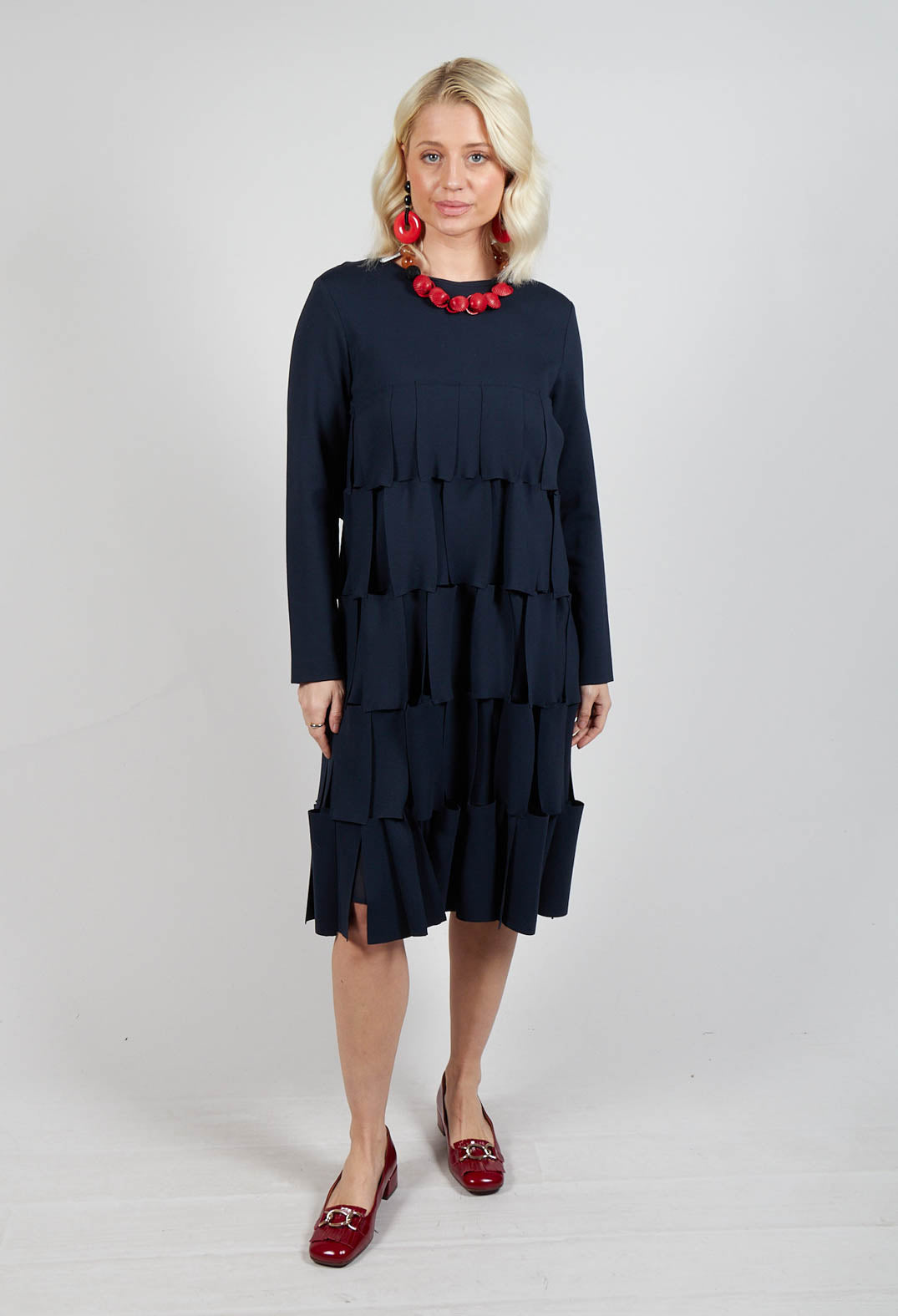 Mei Meij Blue Empire Line Jersey Dress with Cut Out Feature Mei Meij Blue Empire Line Jersey Dress with Cut Out Feature
