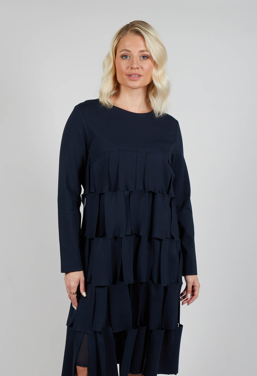 Mei Meij Blue Empire Line Jersey Dress with Cut Out Feature Mei Meij Blue Empire Line Jersey Dress with Cut Out Feature