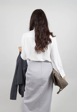 Shirt with Tie in Latte