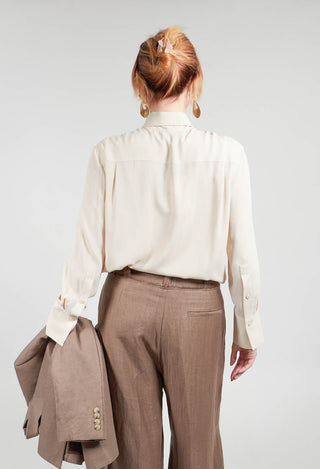 Shirt with Tie in Sandshell