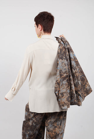 Shirt with Tie in Sandshell