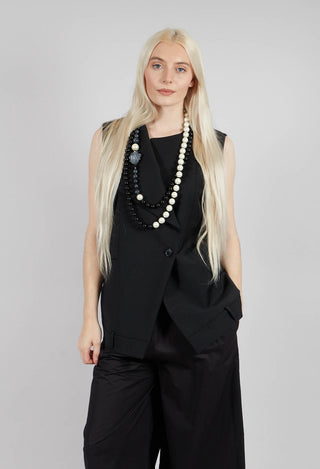 Oversized Waistcoat in Nero