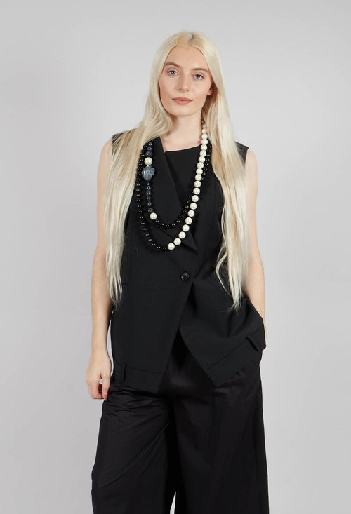 Oversized Waistcoat in Nero