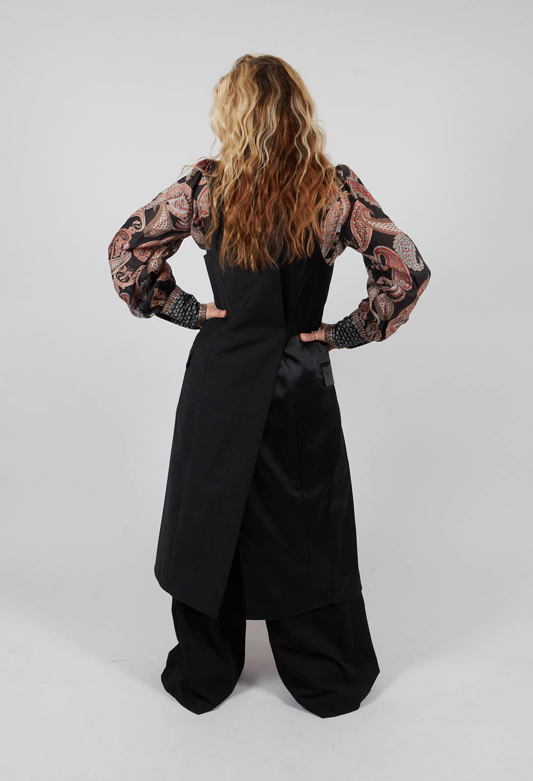 Longline Waistcoat in Nero
