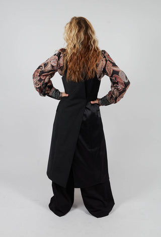 Longline Waistcoat in Nero