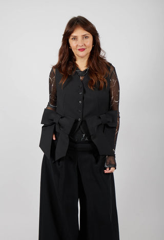 Waistcoat with Bows in Nero