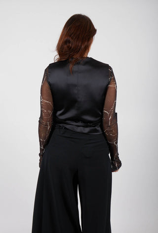 Waistcoat with Bows in Nero
