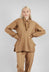 V-Neck Knitted Vest in Camel