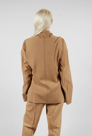 V-Neck Knitted Vest in Camel