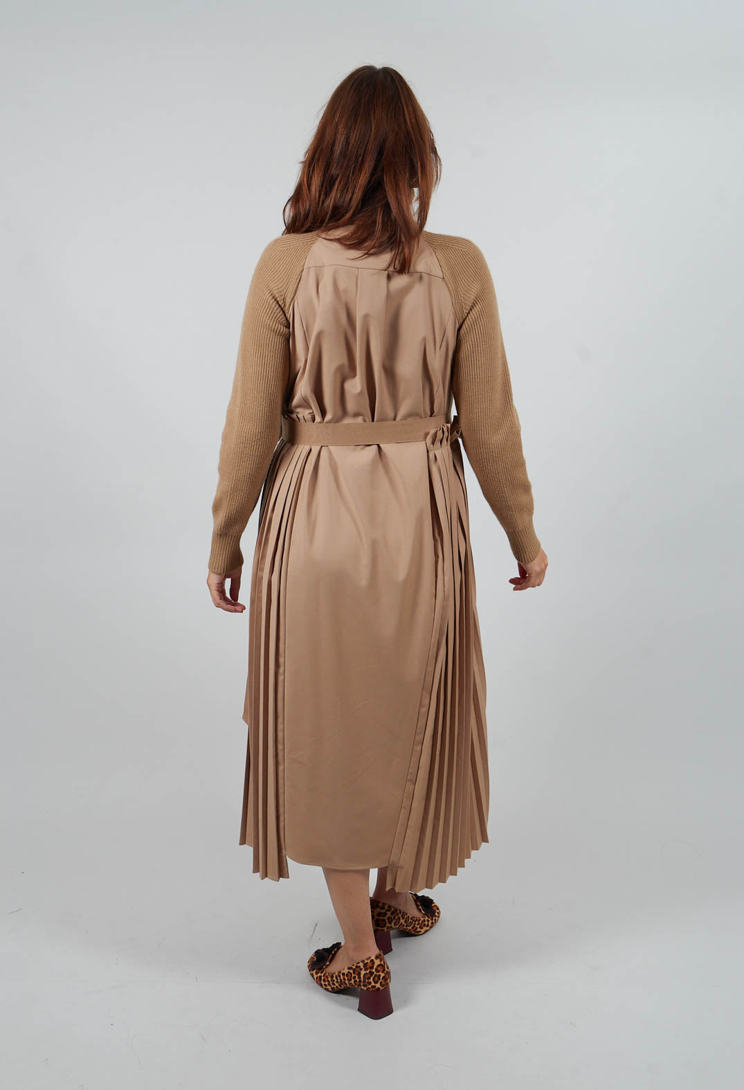 Dual Jumper Shirt Dress in Camel