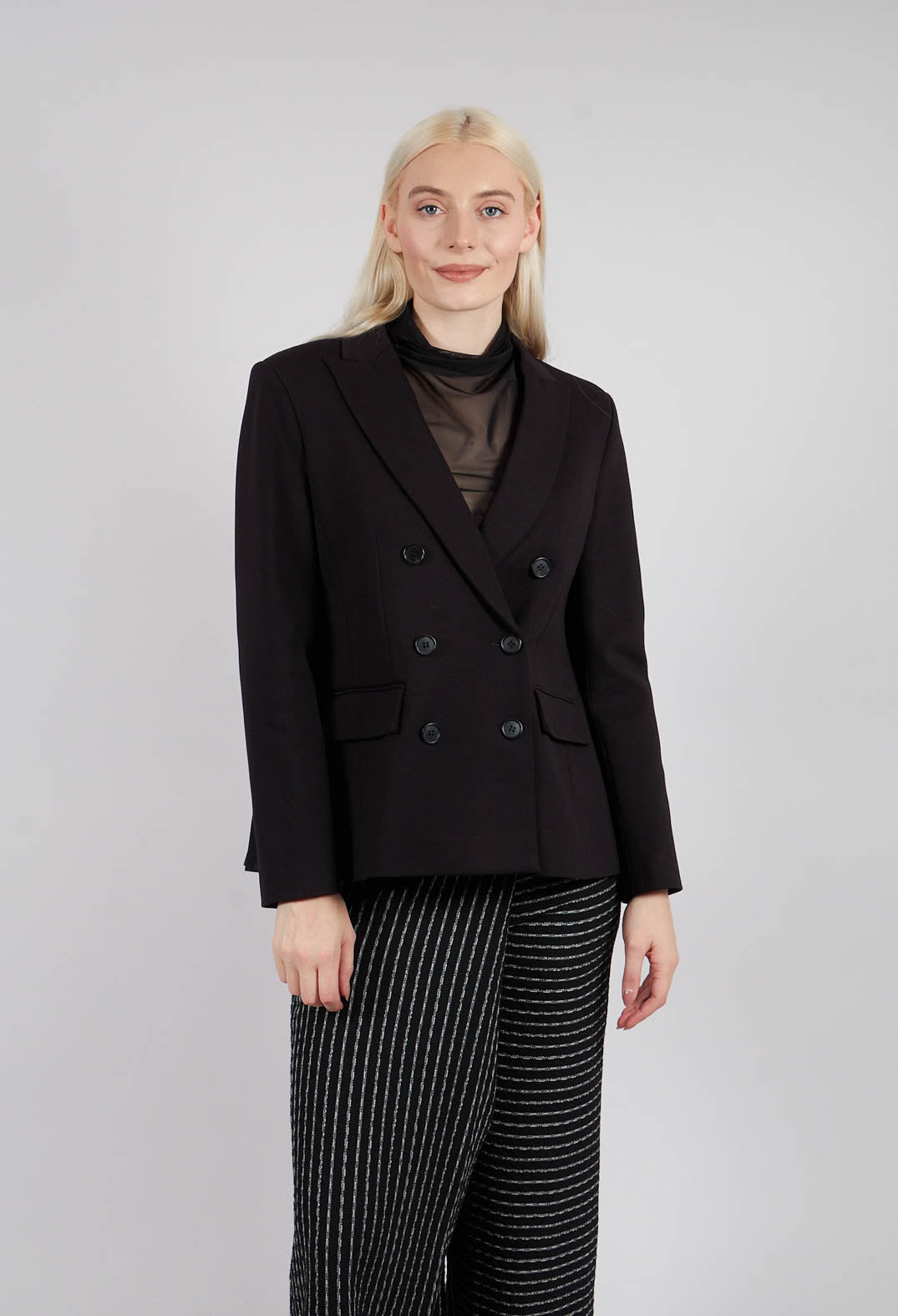 Double Breasted Blazer in Nero