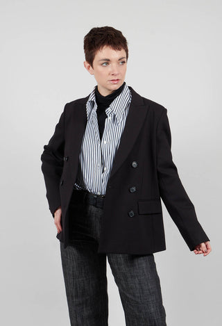Double Breasted Blazer in Nero