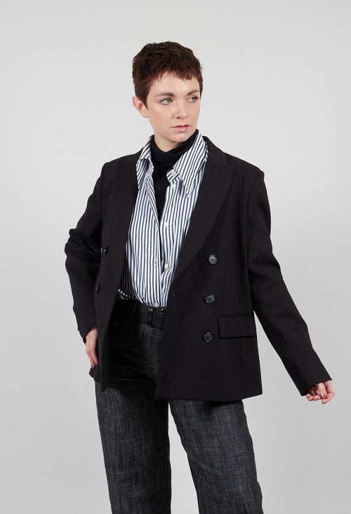 Double Breasted Blazer in Nero
