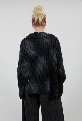 Chunky Knitted Jumper in Super Soft Operata Nero