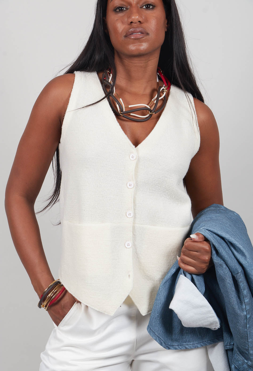 Junai Waistcoat in Undyed