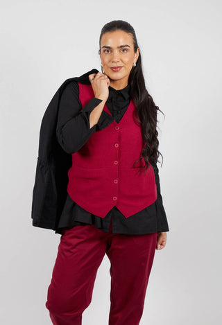 Junai Waistcoat in Scarlet