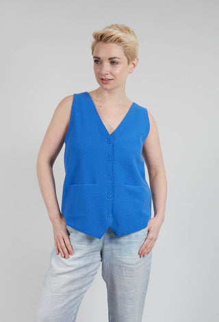 Junai Vest in Cobalt