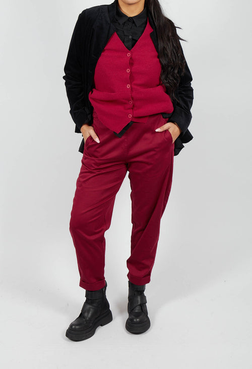 Geisha Long Trousers in Scarlet