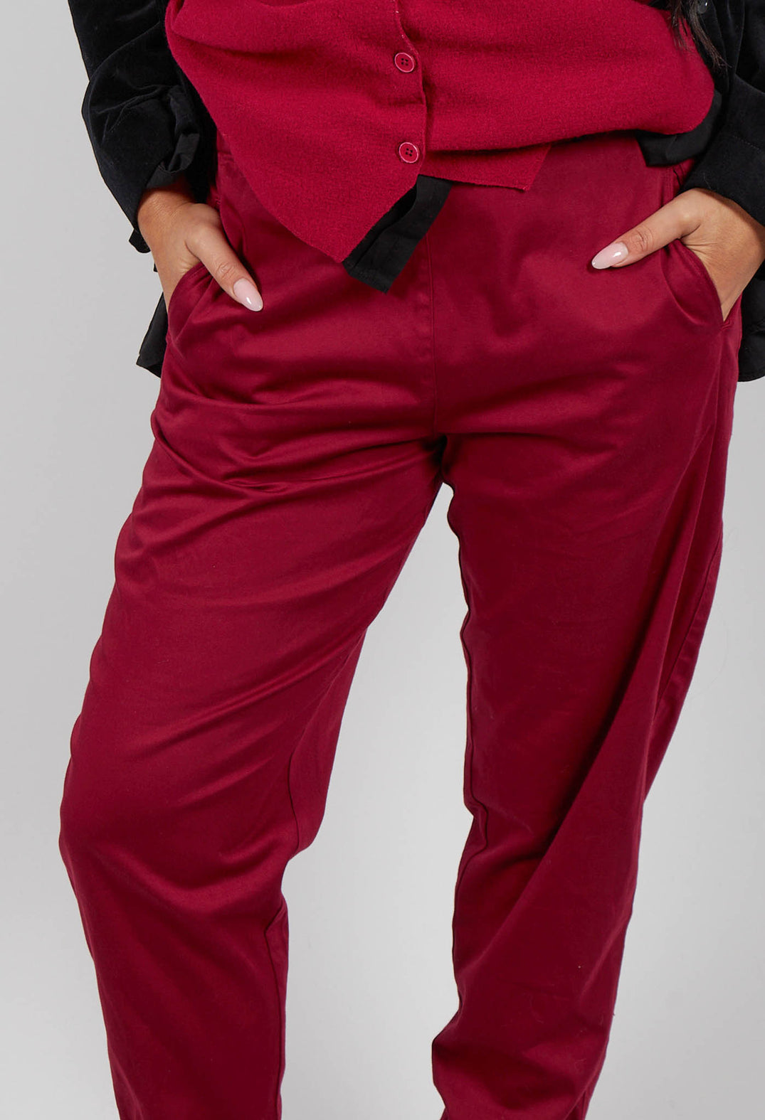Geisha Long Trousers in Scarlet