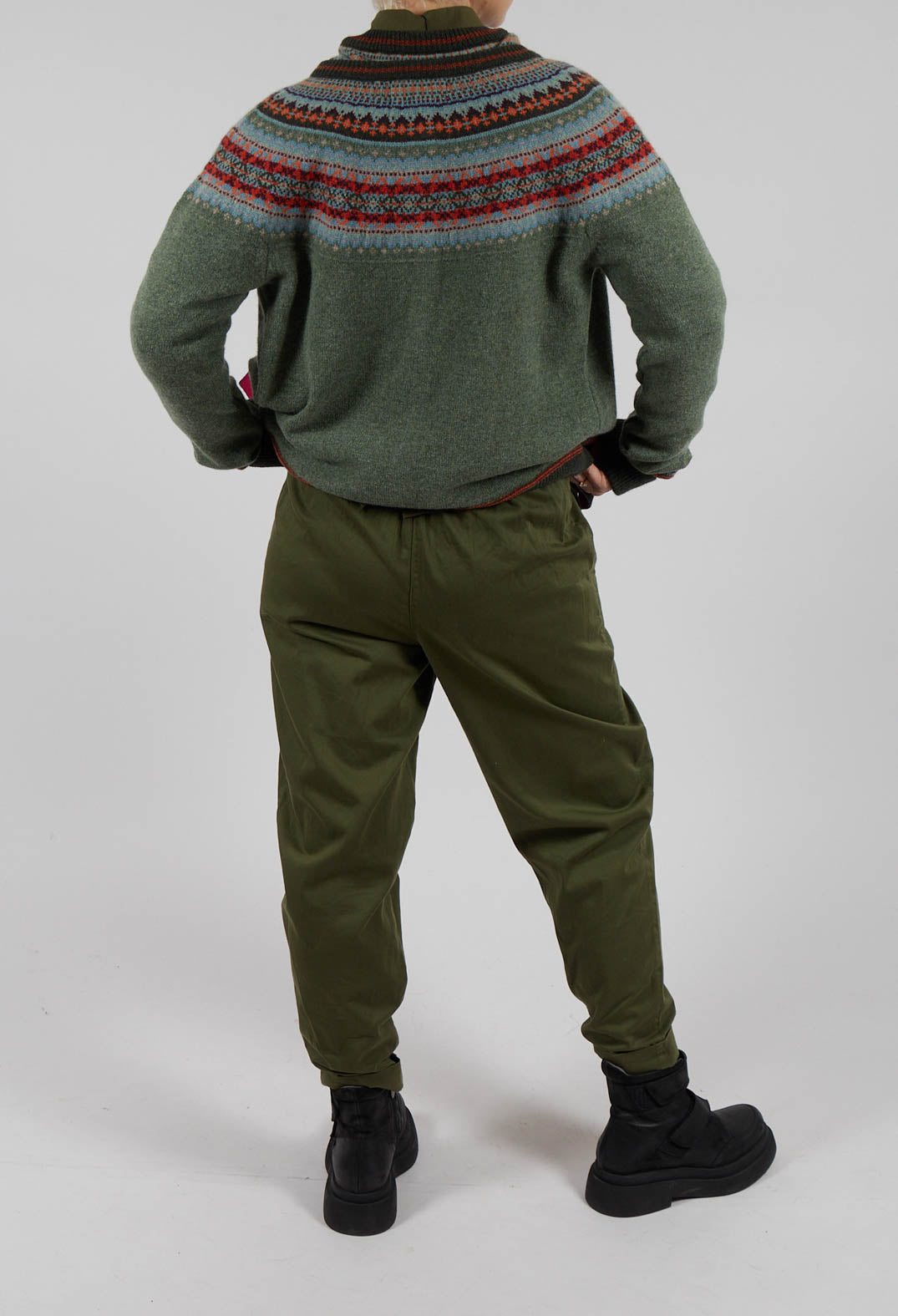 Geisha Long Trousers in Khaki