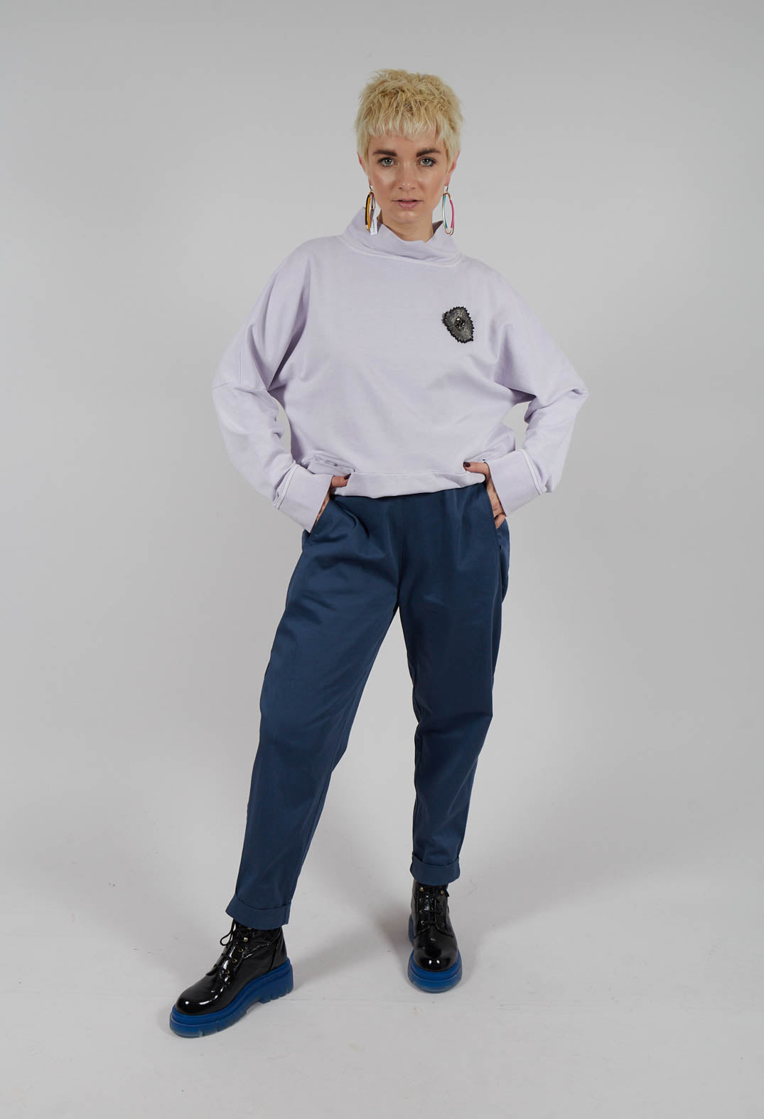 Geisha Long Trousers in Dark Night