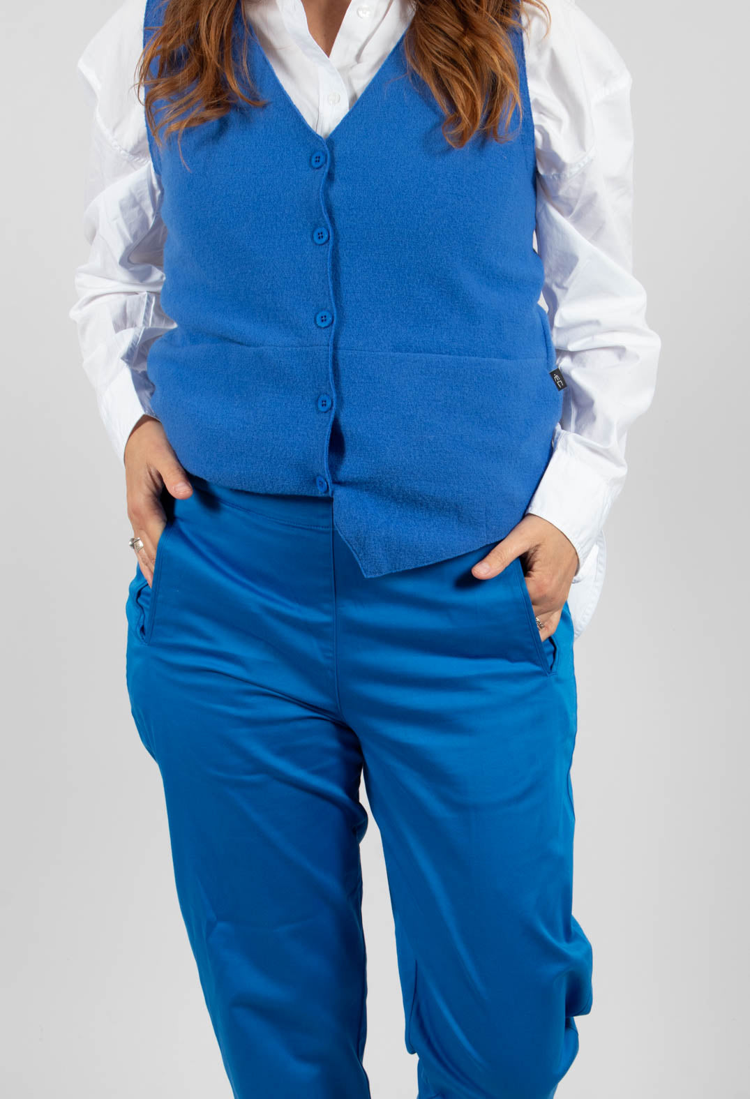 Geisha Long Trousers in Cobalt