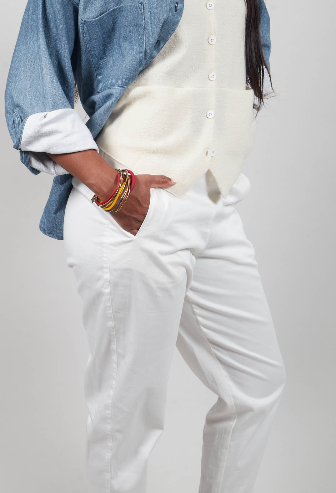 Geisha Long Trousers in  Undyed