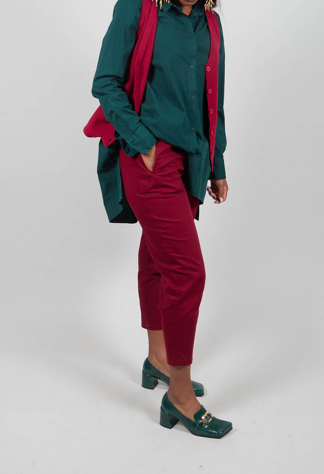 Geishan Trousers in Scarlet
