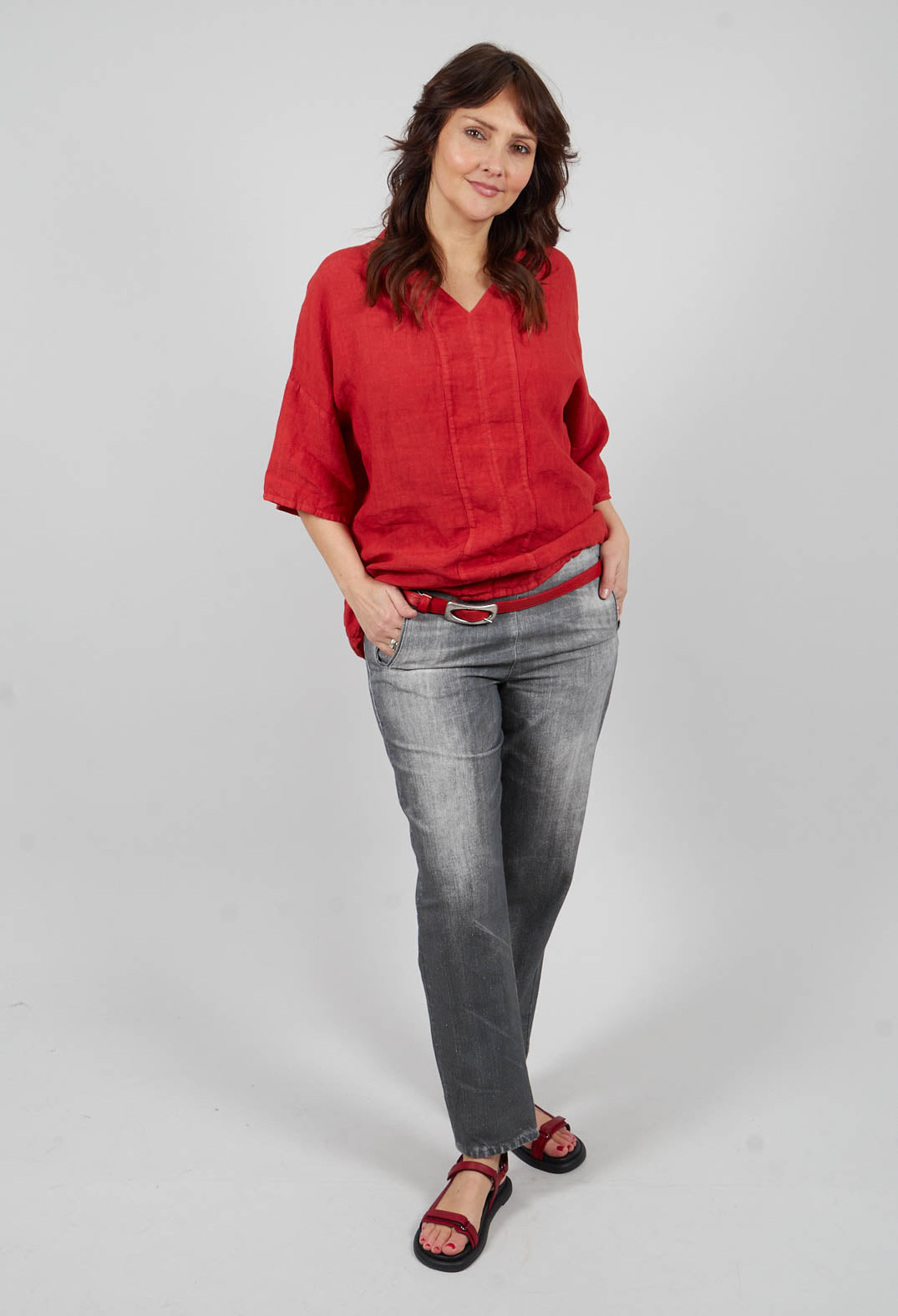 Long Geishan Trousers in Anthra