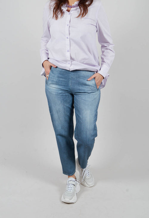 Long Geishan Trousers in Denim