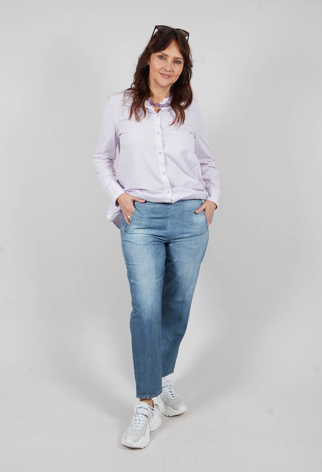 Long Geishan Trousers in Denim