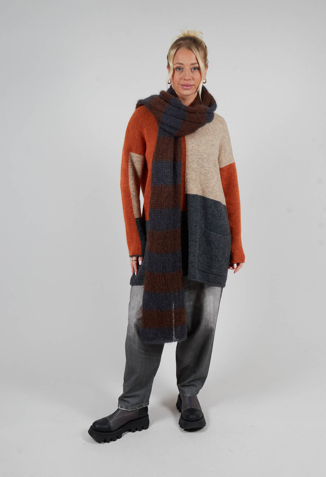 Block Colour Jumper in Zucca Corda
