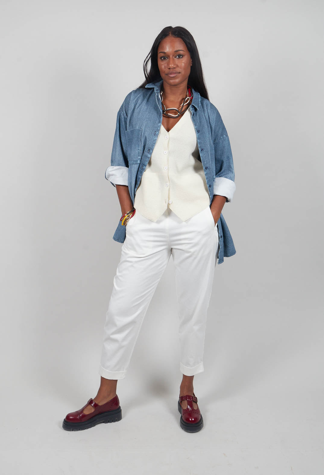 Geisha Long Trousers in  Undyed