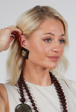 Square Earrings in Gold