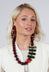Asymmetrical Beaded Necklace in Tramonto