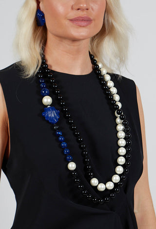 Long Necklace in Deco Blue