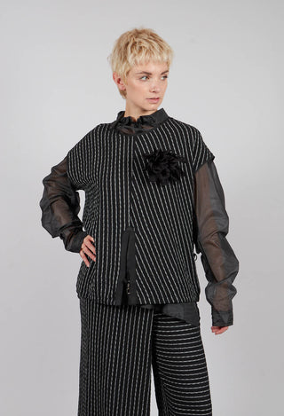 Striped Juci Top in Black