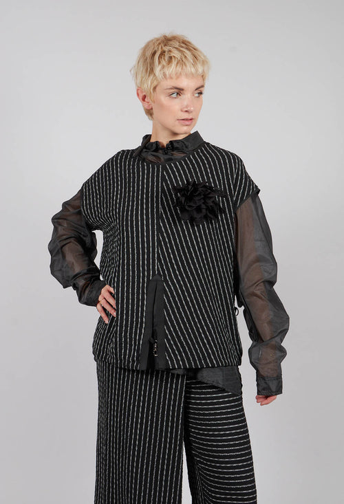Striped Juci Top in Black