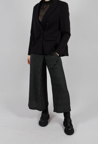 Striped Joso Trousers in Black